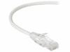 BLACK BOX C6PC28-WH-04 SLIM-NET CAT6 250-MHZ 28-AWG STRANDED ETHERNET PATCH CABLE - UNSHIELDED, PVC, SN