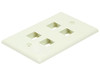 MONOPRICE, INC. 6732 WALL PLATE FOR KEYSTONE- IVORY 4 HOLE