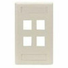 BLACK BOX WPT472 GIGASTATION2 WALLPLATE, 4-PORT SINGLE-GA