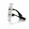 C2G 39702 HDMI AND USB PASS THROUGH WALL PLATE - WHITE