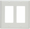 C2G 3728 DECORATIVE DOUBLE GANG WALL PLATE - WHITE
