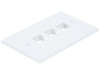 MONOPRICE, INC. 6729 WALL PLATE FOR KEYSTONE_ 3 HOLE - WHITE