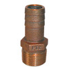 GROCO 3/4 NPT x 3/4 ID Bronze Pipe to Hose Straight Fitting
