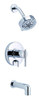 Danze DD511058TC Parma 1H Tub & Shower Trim Kit & Treysta Cartridge w/Diverter on Valve & 5 Function Showerhead 1.75gpm Chrome
