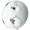 Grohe Grohtherm Round Single Func Thm Trim Grohe Chrome 24107000