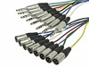 MONOPRICE, INC. 601296 TRS (M) TO XLR (M) SNAKE CABLE 8 CHAN 1M