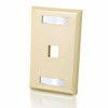 C2G 3710 1-PORT SINGLE GANG MULTIMEDIA KEYSTONE WALL PLATE - IVORY