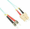 ADD-ON ADD-ST-SC-2M5OM3 THIS IS A 2M SC (MALE) TO ST (MALE) AQUA DUPLEX RISER-RATED FIBER PATCH CABLE. A