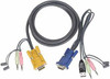IOGEAR G2L5305U KEYBOARD / VIDEO / MOUSE / AUDIO CABLE - 4 PIN USB TYPE A, DB-15, MINI-PHONE STE