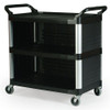 Rubbermaid 228595 Xtra Utility Cart, 300-Lb Cap, Three-Shelf, 20w X 40-5/8d X 37-4/5h, Black