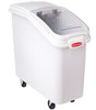 Rubbermaid 117244 & #174 3600-88 2.8 Cu. Ft Plastic Bin Truck with Clear Lid & Scoop