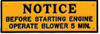 BERNARD ENGRAVING P201 OPERATE BLOWER 5 MINUTES