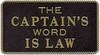 BERNARD ENGRAVING FP010 CAPTAINS WORD IS LAW