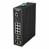 D-LINK SYSTEMS DIS-200G-12PS 12-PORT MNGD INDUSTRIAL SWITCH, -40C TO +65C. POE, 240W BUDGET