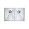 Blanco B516211  16-Inch Precision Medium Equal Double Bowl Undermount Sink, Stainless Steel