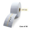 Clover Imaging CIGZD13010MQ CIGZD1: Non-Top Coated Direct Thermal blank white label roll. Label size 3 wide x 1 height for Zebra Mobile printers QLn420(M), QLn320(M), non-perforated, permanent adhesive/standard 40# liner. 0.75 ID x 2.5 Max OD, (3 x