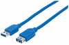 MANHATTAN - STRATEGIC 322379 SUPERSPEED USB EXTENSION CABLE A MALE / A FEMALE, 2 M, BLUE