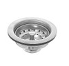 Deaborn DEA11 Deaborn Brass OAT- Deaborn Brass Standard Sink Basket Strainer with Rubber Stopper and Chromed Plastic Post, Small