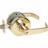 CL3855 Classroom Lockset Classroom with Newport Lever, 605 Bright Brass, ANSI Strike, 2-3/4 Backset, Keyed Random CLASSROOM 2 3/4 B.S. X 4 7/8 X L4 KR