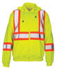SAS Safety SAS-690-1409 Hi-Viz Class-2 Hooded Sweatshirt, Large, Yellow
