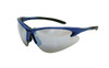 SAS Safety SAS-540-0703 DB2 Eyewear with Polybag, Mirror Lens/Blue Frame