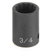 Grey Pneumatic GRY-2121M 1/2"DR X 21MM STD 12 PT