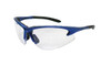 SAS Safety SAS-540-0700 DB2 Eyewear with Polybag, Clear Lens/Blue Frame