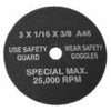S & G TOOL AID CORP SG94930 CUTOFF WHEELS 3 X 1/32 100/BX