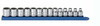 APEX TOOL GROUP GWR80560 SKT SET 3/8 DR 12 PT MET STND 14 PC