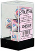 Chessex Manufacturing CHX27544 7-setCube Festive Pop-Art bu