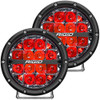 RIGID Industries 360-Series 6 LED Off-Road Fog Light Spot Beam w/Red Backlight - Black Housing
