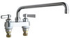 Chicago Faucets C895L12E35ABCP Chicago Faucet Chrome Commercial Grade Centerset Laundry/Service Faucet with Lever Handles and 4" Centers