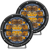 RIGID Industries 360-Series 6 LED Off-Road Fog Light Drive Beam w/Amber Backlight - Black Housing