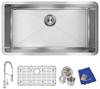 Elkay EFRU311610TFC Elkay Crosstown 16 Gauge Stainless Steel 32-1/2 x 18 x 10, Single Bowl Undermount Sink Kit with Faucet