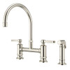 Pfister LG31-TDD Pfister Port Haven Port Haven Bridge Kitchen Faucet with SS  - Polished Nickel