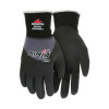 MEMPHIS GLOVE 127-N96793L NINJA BNF 15 GA  GRAY NYLON/SPANDEX SHELL  BLK B