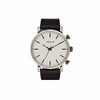 AG6182-02 Silver/Black Leather Strap Watch