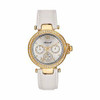 AL0519-05 Gold/White Leather Strap Watch