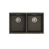 Blanco B516323  Precis Silgranit II Double Basin Undermount Kitchen Sink 29 3/4" x, Cafe Brown.