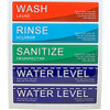 AllPoints 1021223 STICKER KIT WASH-RINSE-S;AN