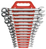 GearWrench KDT-9509N 9509 13-Piece SAE Reversible Combination Ratcheting Wrench Set