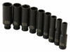 SUNEX INTERNATIONAL INC SU1812 SKT SET 1/4 DR 9 PC METRIC DP IMP