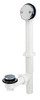 Deaborn DEAP9228 Full Kit, Plastic Tubular - White Touch-Toe Stopper w/ Chrome Finish Trim