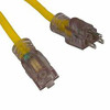 BAYCO BYSL-752L 25Single Tap Lighted EndExtension Cord  14/3 Gauge15 Amp