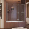 DreamLine SHDR-3448580-EX-04 The DreamLine Aqua Ultra is frameless shower or tub screen with European appeal and modern architectural design. With a stunning curved silhouette that creates an open, inviting feel, the Aqua Ultra will transform your