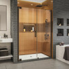DreamLine SHDR-4325240-06 The DreamLine Elegance-LS pivot shower door or enclosure has a modern frameless design to enhance any decor with an open, inviting look. The Elegance-LS easily becomes the focal point of your bathroom with a custom glass