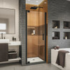 DreamLine SHDR-4328000-09 The DreamLine Elegance-LS pivot shower door or enclosure has a modern frameless design to enhance any decor with an open, inviting look. The Elegance-LS easily becomes the focal point of your bathroom with a custom glass