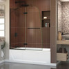 DreamLine SHDR-3448580-09 The DreamLine Aqua Ultra is a frameless shower or tub screen with European appeal and modern architectural design. With a stunning curved silhouette that creates an open, inviting feel, the Aqua Ultra will transform your