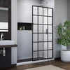 DreamLine Toulon SHDR-3234721-89 Single Panel Walk-In Shower Door with Satin Black Frame