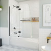 DreamLine Aqua SHDR-3148586-09 48 in. W x 58 in. H Frameless Hinged Tub Door, Satin Black